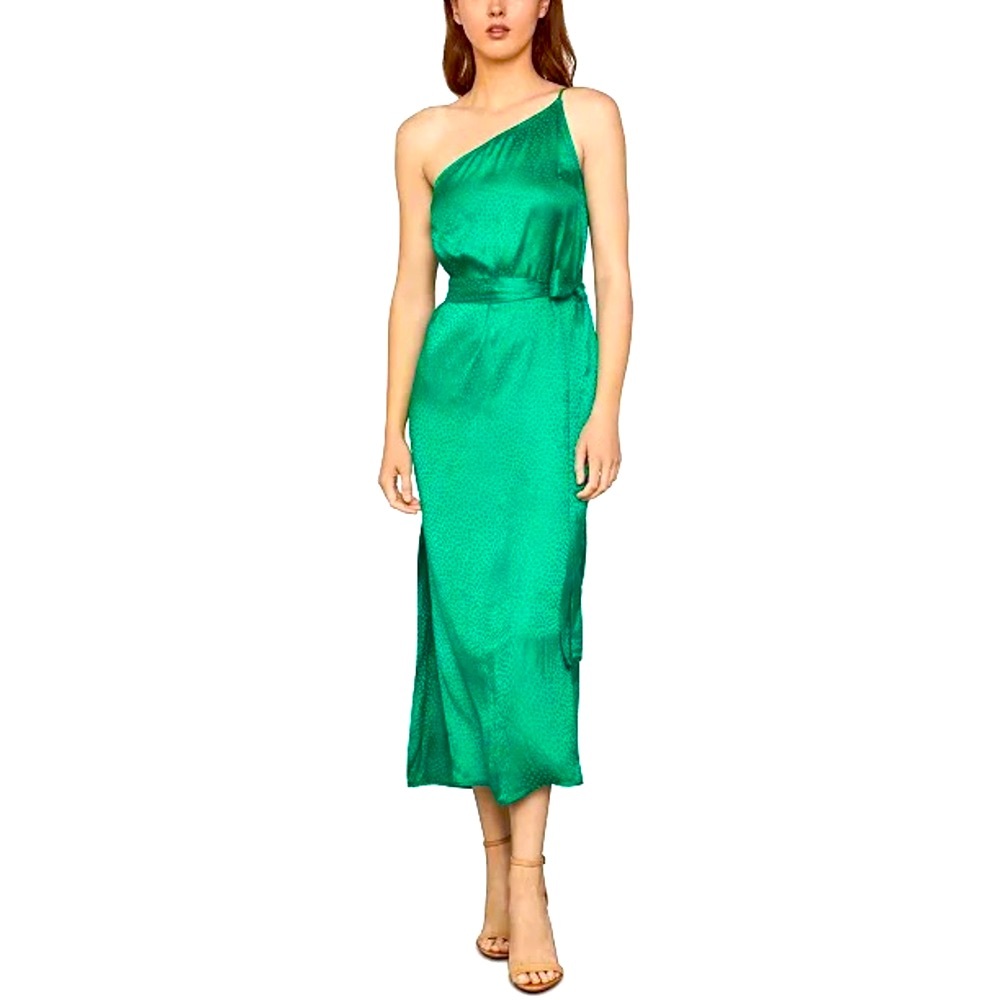 BCBGMaxAzria One-Shoulder Satin Dress size Small